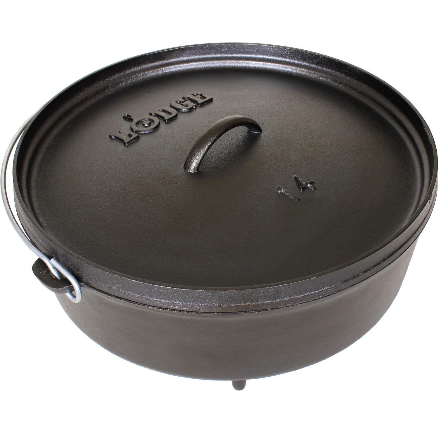Camp Dutch Oven Lodge, Hierro Fundido Previamente Sazonado, 6 Cuartos De Galón, Negro