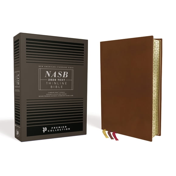 Biblia HarperCollins Thinline de Cuero de Cabra Marrón