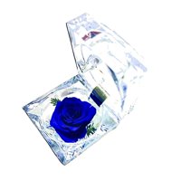 Allpa-Roseamor - Joyero Mini Con Rosa Preservada Natural Azul