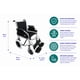 thumbnail image 2 of Silla De Ruedas De Traslado Geriatrica Ruedas Inflables, 2 of 2