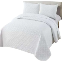 Genérico - Cubrecama Quilt Verano King Blanco