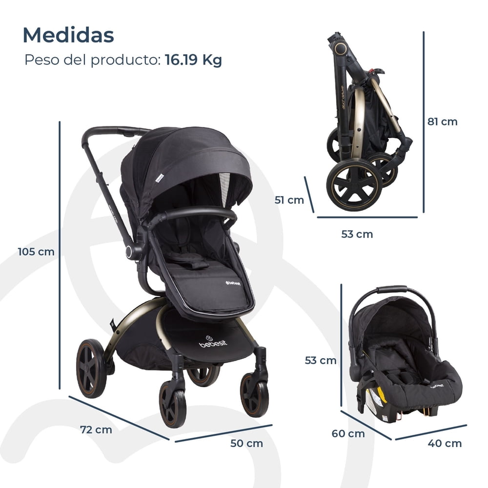 Bebesit Deluxe 360° Travel System Dorado, foto 5