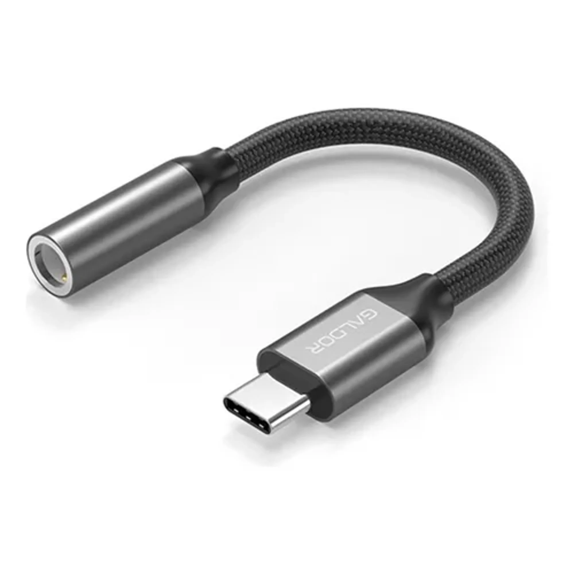 Impormaipu - Adaptador Audífonos Aluminio Cordón De Hilo Reforzado Certificado Para Tipo C A Cable Audio Jack 3,5 Acordonado Resistente Auxiliar