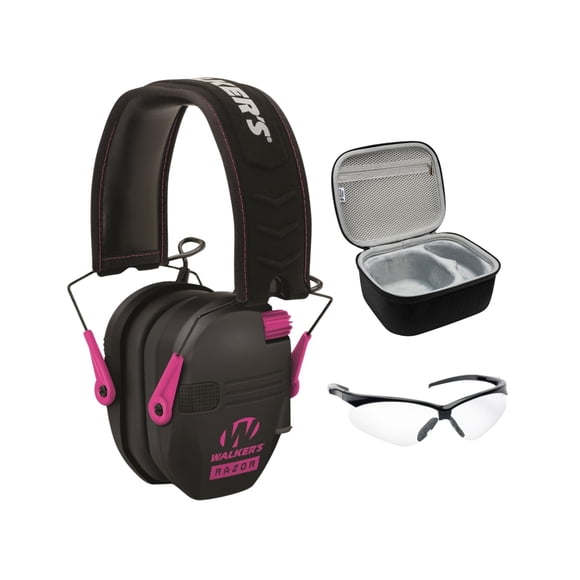 Electronic Muff Walker's Razor Slim (negro/rosa) y gafas