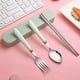 thumbnail image 1 of 3pcs/set, Metal Cutlery, Coffee Spoon, Salad Fork, Stainless Steel Coffee Spoon, Cute Chopsticks, Metal Salad Fork, Meal Chopsticks, Washable Dessert Spoon, Flatware, Tableware For Restaurant Home Par, 1 of 5