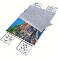 Tabla De Rompecabezas Bzseed De 1500 Piezas Con Cajones Y Cubierta, 34 X 26 Pulgadas