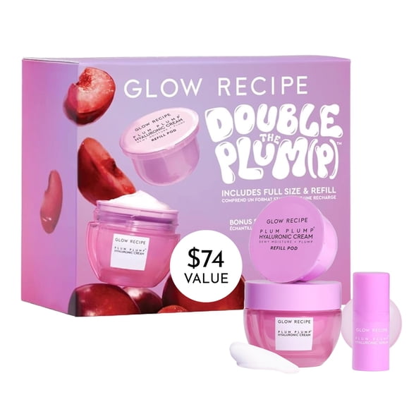 Set de regalo para el cuidado de la piel Glow Recipe Plum Plump con ácido hialurónico