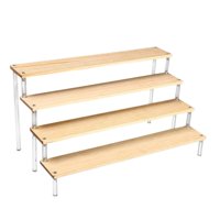 Magideal - Soporte De Exhibición De Acrílico Transparente Para Muñeca, Soporte De Exhibición De Madera Para Muñeca, Figura De Acción, Perfume, Postre, Juguetes , 4 Niveles