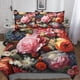thumbnail image 1 of Funda nórdica de 3 piezas con flores coloridas, juego de ropa de cama 3D con funda de edredón de arte botánico, funda de edredón de microfibra suave, con fundas de almohada, con cremallera p, 1 of 3