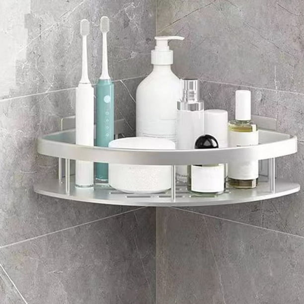 1pc Bathroom Storage Rack, Free Punch Bathroom Storage Rack, Triangular Toilet Wall Mounted Kitchen Storage Rack