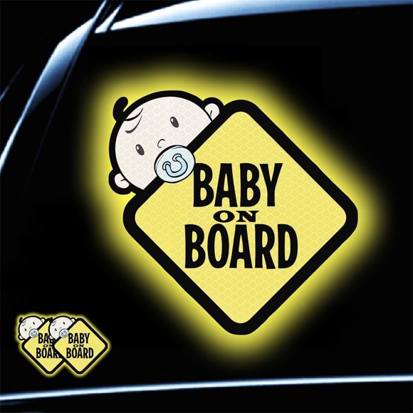 Sticker para auto “Bebé a bordo” TIPSANGGO, 2 unidades, 5,1 x 5,1 pulgadas