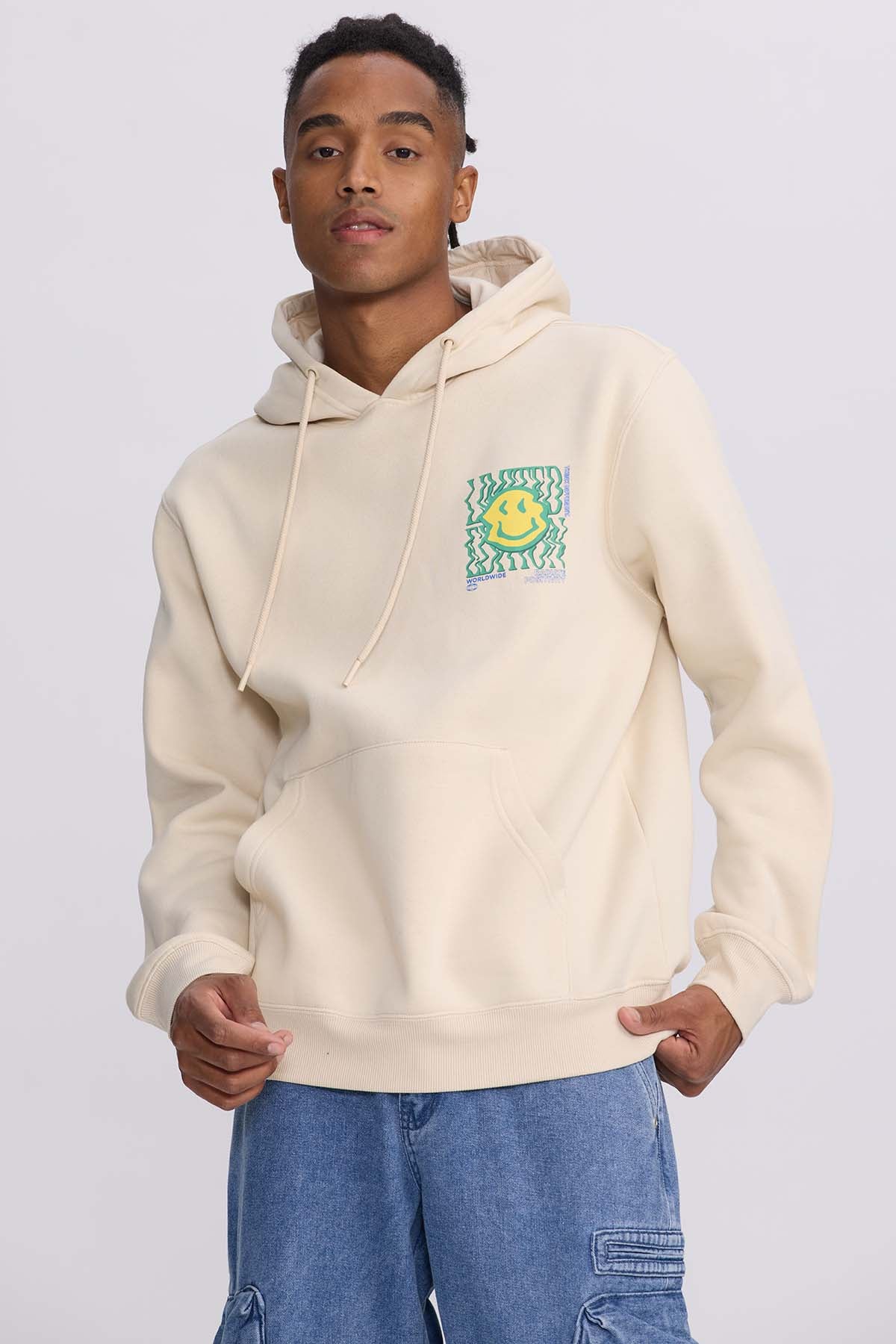 Fashionspark - Polerón Hombre Print Smile Night Beige