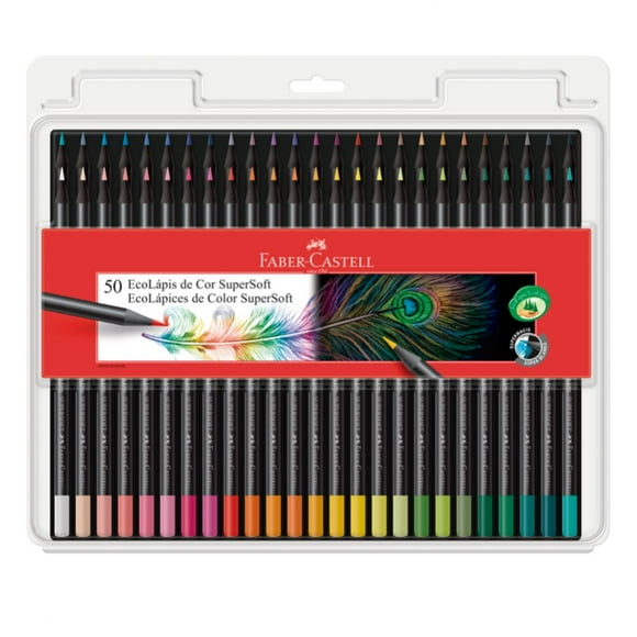 Set 50 Lápices de Colores Faber Castell Ecolápices Supersoft