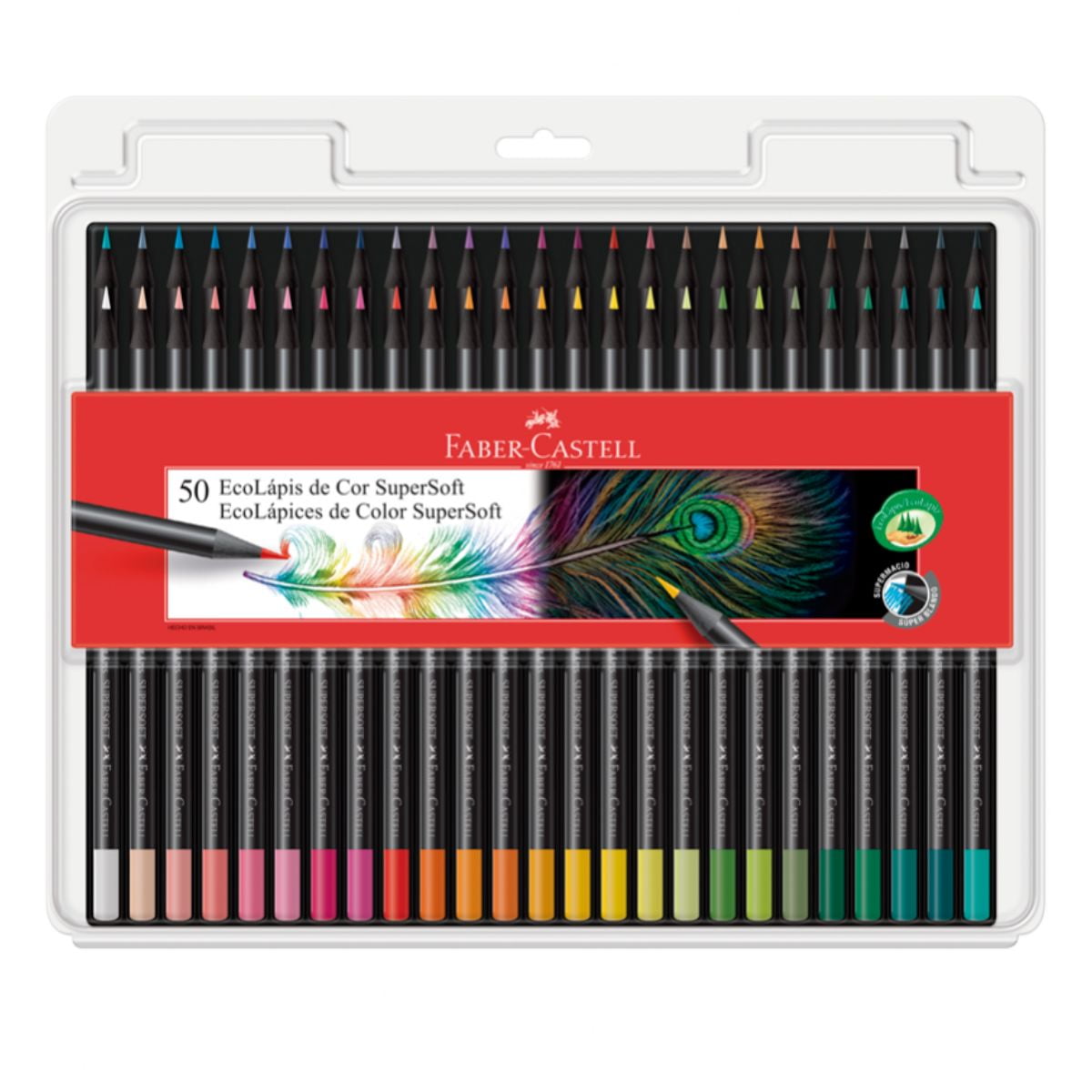 Set 50 Lápices De Colores Faber Castell Ecolápices Supersoft