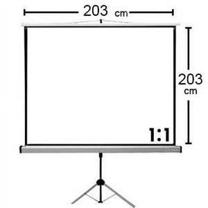 Evotech - Telon Tripode 203X203Cm, Mecanismo Retractil