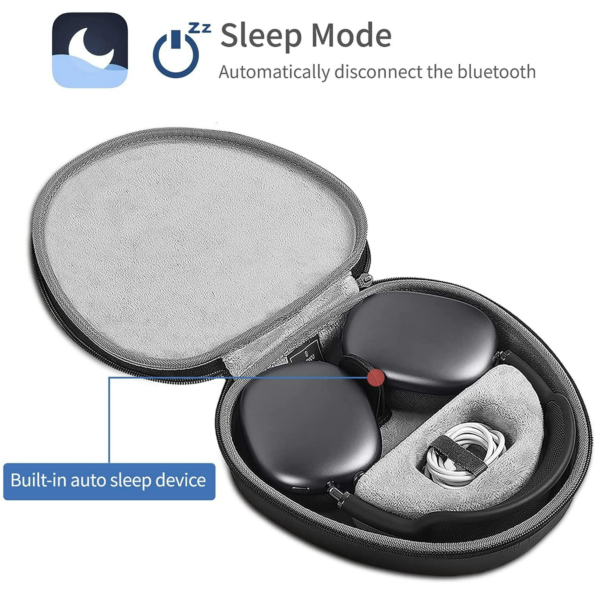 Estuche Wiwu Para Airpods Max Con Modo De Suspensión Smart Case Actualizado Negro