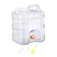 Magideal - Contenedor De Agua Potable Almacenamiento De Agua De Emergencia Con Grifo Fácil Limpieza Tanque De Agua Portátil Camping Para Mochilero Patio Barbacoa , 10L