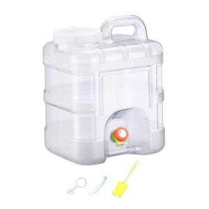 Magideal - Contenedor De Agua Potable Almacenamiento De Agua De Emergencia Con Grifo Fácil Limpieza Tanque De Agua Portátil Camping Para Mochilero Patio Barbacoa , 10L