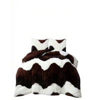 Genérico - Cobertor De Peludos Chiporro Con Diseño 2 Plaza Color Café