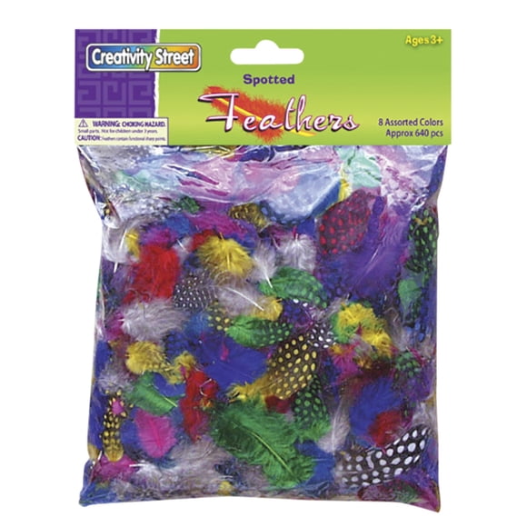 Gallina de Guinea Feather Superpack Creativity Street Rainbow, 8-10 cm