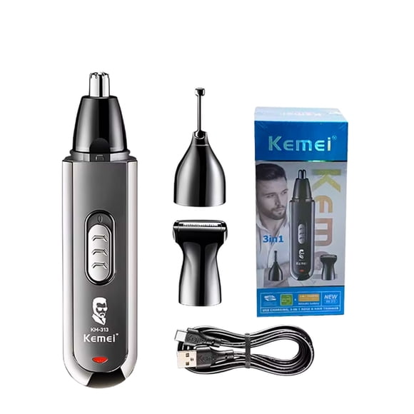 Recortadora Nasal Barba Cejas y Oído Recargable Kemei km-313