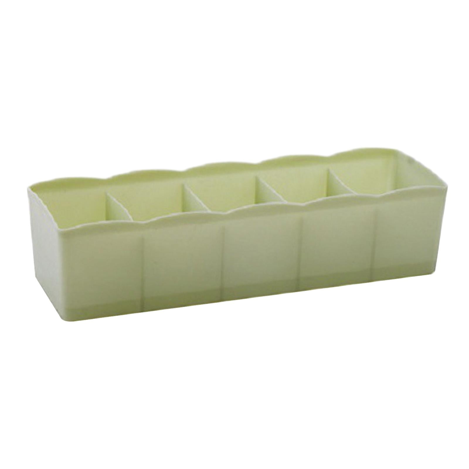 Magideal - Armario Contenedores Organizador Cajón Cajas De Sujetadores Cajón Cosmético Divisor Almacenamiento 5 Celdas Calcetines Organizador Ordenado Calcetines Verde