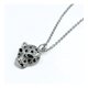 thumbnail image 2 of Collar Cabeza Leopardo, Acero Inoxidable/circonitas, Regalo Plateado, 2 of 5