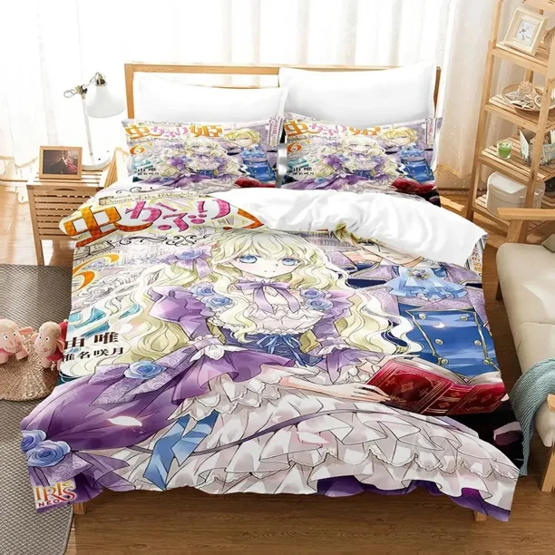 Bibliophile Princess Bedding Set Duvet Cover Bed Set Quilt Cover Pillowcase Comforter Boys Adult Bed Sheets