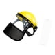 thumbnail image 3 of Protector facial transparente, equipo de protección, visera facial, protección ocular transparente profesional, protector facial para tala de árboles, corte de maleza en jardines. Amarillo, 3 of 5