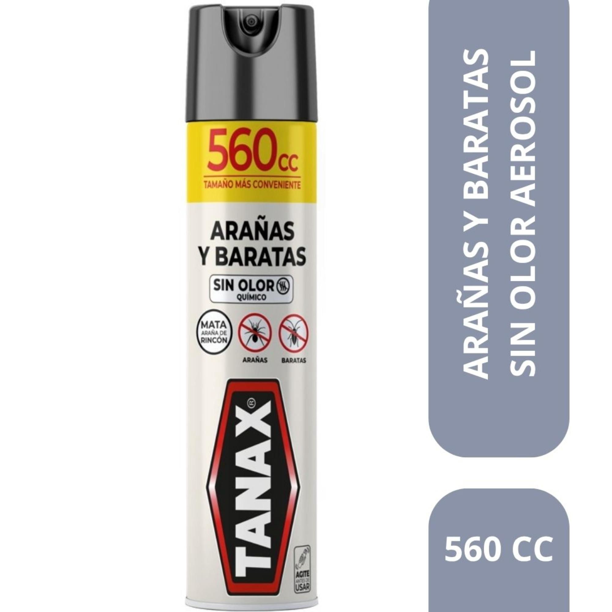 Insecticida Aerosol Mata Arañas Y Baratas Sin Olor 560 ml Tanax
