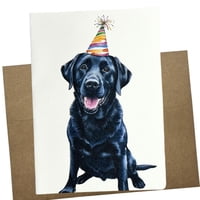 Tarjeta De Cumpleaños Whitman And Daughter Labrador Negro 13X18 Cm