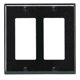 thumbnail image 1 of Placa de pared Leviton 80409-E de 2 elementos Decora GFCI Termoendurecible negra, 1 of 2