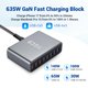 thumbnail image 3 of Cargador USB‑C SquareWiz 635 W 8 puertos GaN de carga rápida, 3 of 8