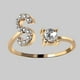 thumbnail image 1 of 26-Letter Gold Rings with Zircon and Rhinestone Adjustable Sturdiness - Perfect Gift for Women, 1 of 5