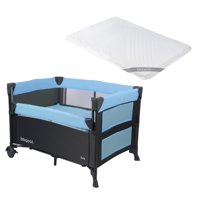 Bbqool - Cuna Playard Colecho Ara Blue + Colchón De Viaje Plegable
