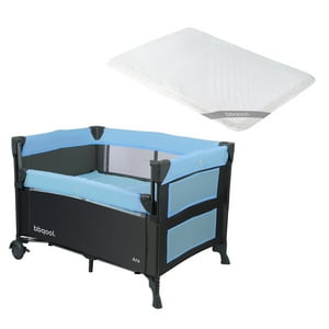Bbqool - Cuna Playard Colecho Ara Blue + Colchón De Viaje Plegable