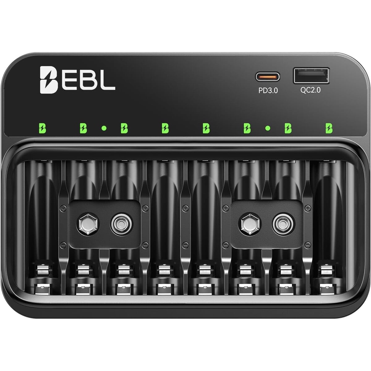 Cargador Ebl Pd 20w Pilas Aa Aaa 9v Nimh Nicd Usbc
