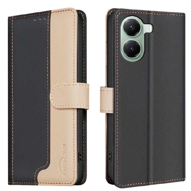 Funda Cartera con Bloqueo RFID para Xiaomi POCO X7 Pro 5G con Ranuras y Soporte Negro
