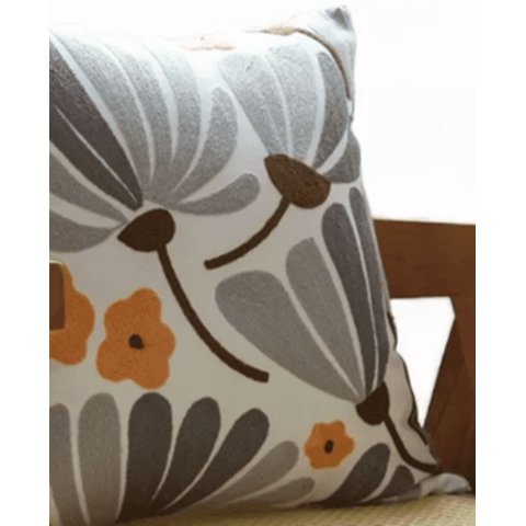 Genérico - Fundas De Cojines Bordadas A Elección 45X45 Diseño 31 Color Blanco