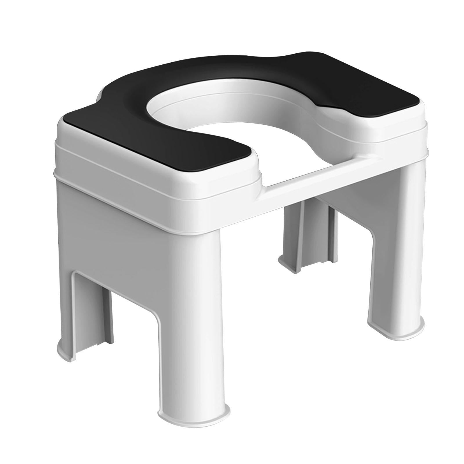 Magideal - Taburete De Baño Para Inodoro, Taburete De Baño Para Sentarse En Cuclillas, Cómodo, Antideslizante, Fácil De Limpiar, Taburete Para Niños Que Van Al B 265 Cm Negro Blanco