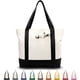 thumbnail image 1 of Bolsa de lona elegante con diseño superior y bolsillo externo, paquete de 30, 1 of 7