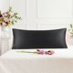 thumbnail image 2 of FUNDAS DE ALMOHADA DE SATÉN SUAVE COMO LA SEDA REGALWOVEN CON CREMALLERA FUNDAS DE ALMOHADA LARGAS QUEEN NEGRO, 2 of 7