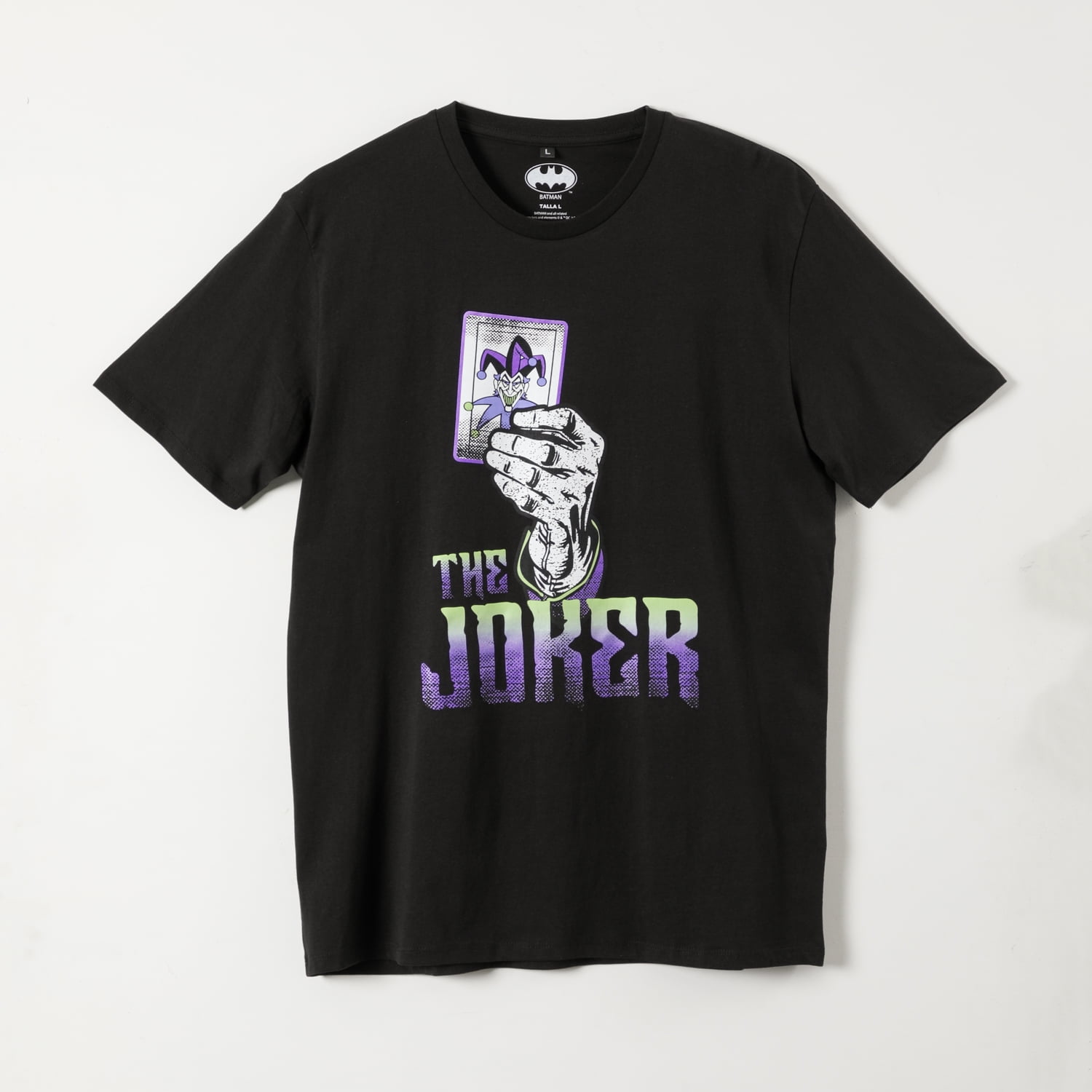 Polera Manga Corta Hombre The Joker Negro Dc Comics