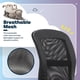 thumbnail image 5 of Silla de trabajo Serta Essential sin brazos con ruedas y respaldo de malla negra, 5 of 9