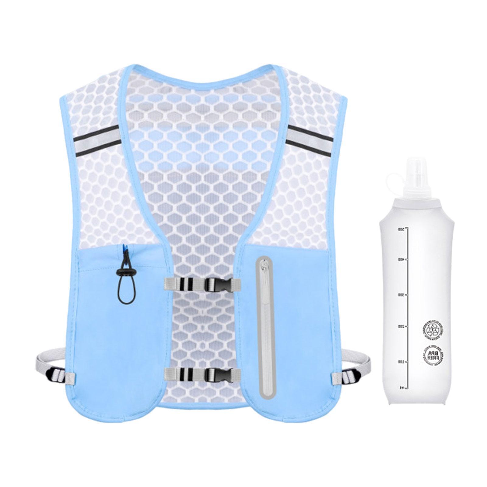 Magideal - Chaleco De Hidratación Para Correr Para Hombre Y Mujer, 2 L, Portátil, Para Deportes Al Aire Libre, Soporte Para Teléfono, Mochila De Agua, Chaleco De Azul