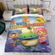 thumbnail image 4 of Equipo Umizoomi Conjunto de sábanas temático, trío de piezas, cómodo y amigable con la piel, diseño único, regalo de decoración para el hogar para familiares, amigos y fans,135cm *200cm, 4 of 6