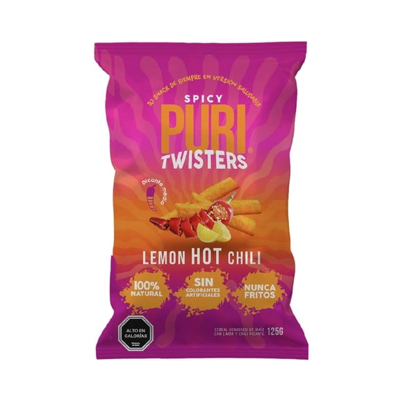 Puri Twister Sabor Limon Picante, 125 g