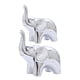 thumbnail image 5 of 2x Estatuilla De Elefante Lindo Animal Escultura Arte Artesanía Hogar Deocr Plata, 5 of 5