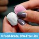 thumbnail image 5 of Tapas autoadherentes para pasta de dientes Tilcare - Pack de 6, silicona libre de BPA, 5 of 7