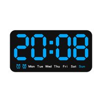 Magideal - Reloj Digital Led De Escritorio Despertador Temperatura Portátil Escritorio Reloj De Pared Reloj Electrónico Para Dormitorio Salón Hogar Sala De Estar Azul